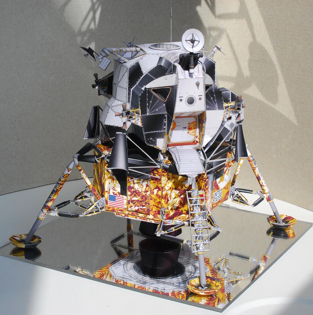 Fijne Apollo 13 Lunar Module 3D Papier Model Handgemaakte Diy Liefhebbers Collectie