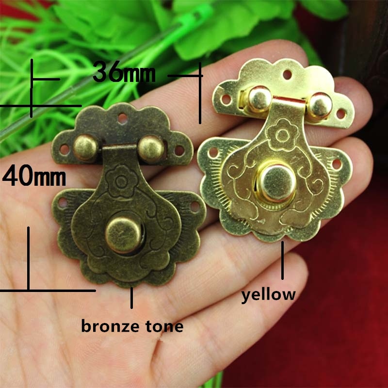 Iron Buckle Hasp Hasp Wooden Wine Box With Lock Buckle Antique Padlock Hardware,36*40mm