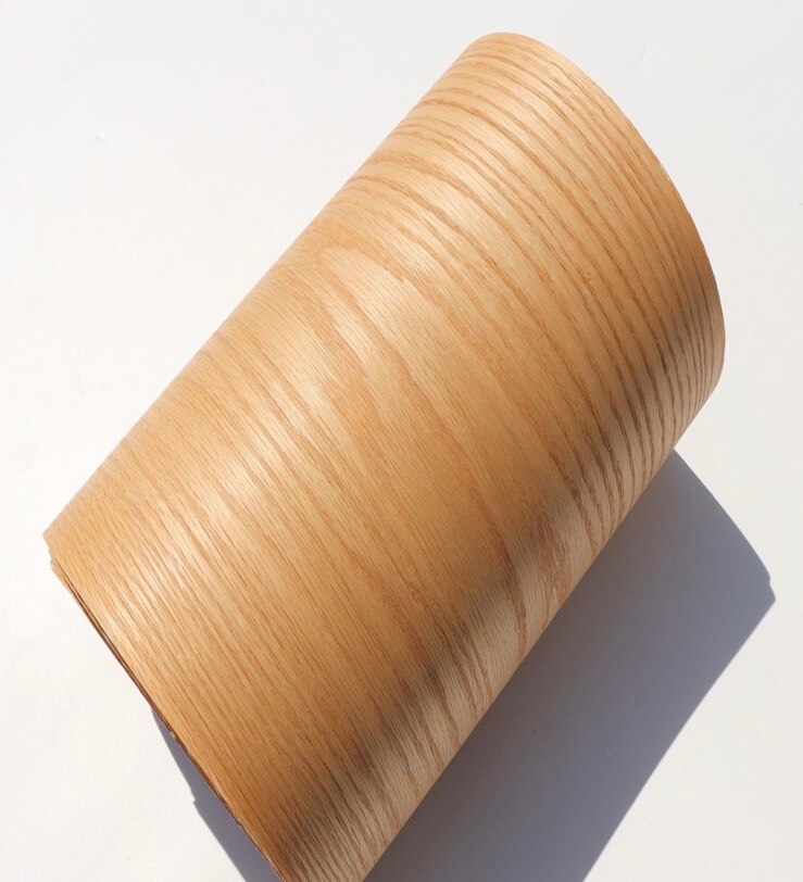 2Piece/Lot L:2.5meters Width:18cm Natural Red Oak Wood Veneer Pattern Bark