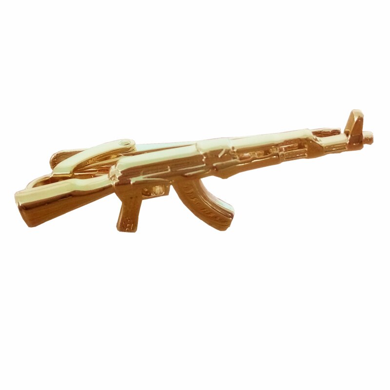 Zilver en goud Mannen Vintage Pijp Gun Stijl Stropdas Clip voor Mannen Commerciële Stropdas Bar Clips Pin