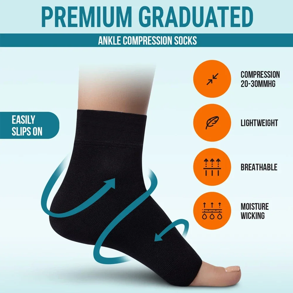 Neuropathy Socks for Men Women, Soothe Compression Socks for Neuropathy Pain, Ankle Brace Plantar Fasciitis Swelling Relief
