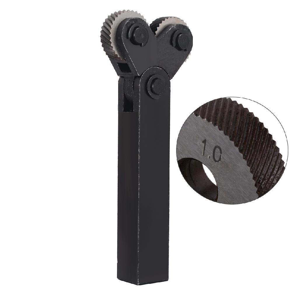 Dual Wheel Knurling Tool Kit 7pcs 0.5mm 1mm 2mm Wheel Linear Pitch Knurl Set Steel Lathe Cutter Wheel Knurling Tool Set