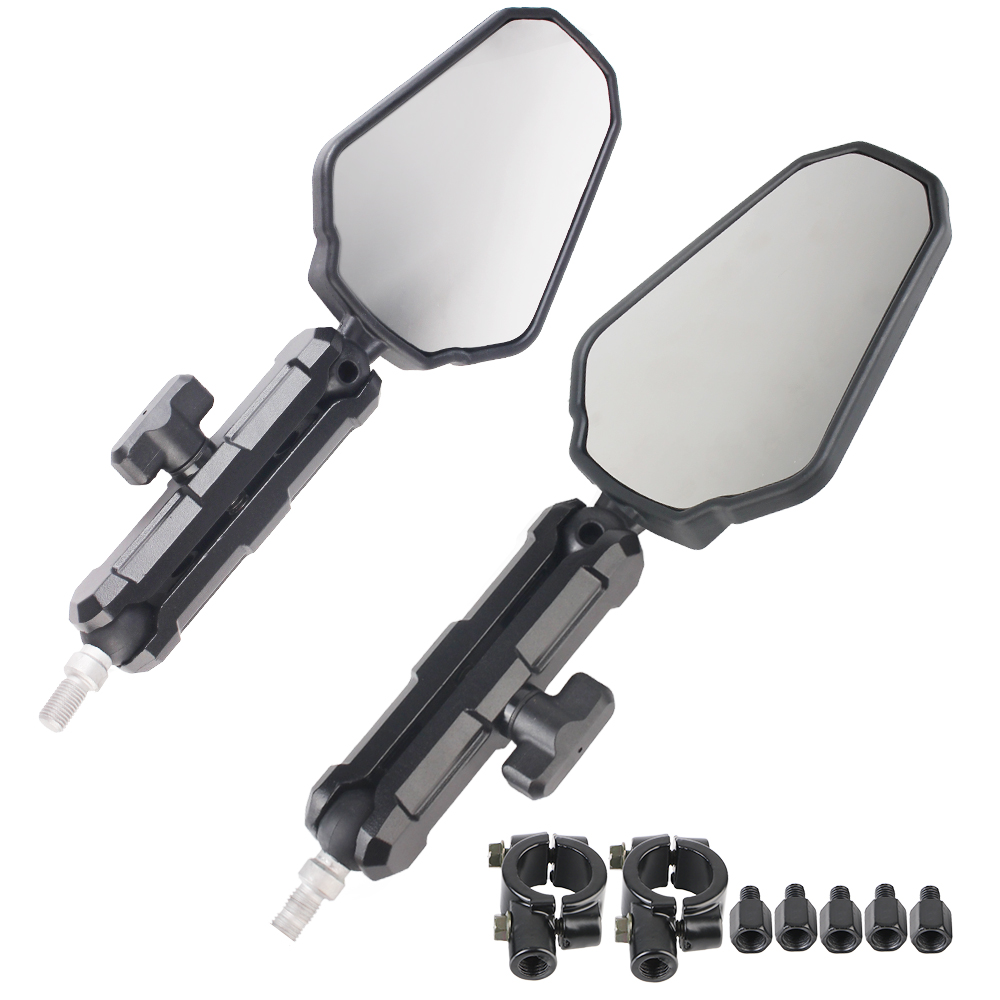Brede Zijspiegels Motoraccessoires Motorfiets Achteruitkijkspiegels Off Road Avontuur Opvouwbaar Universeel: Default Title