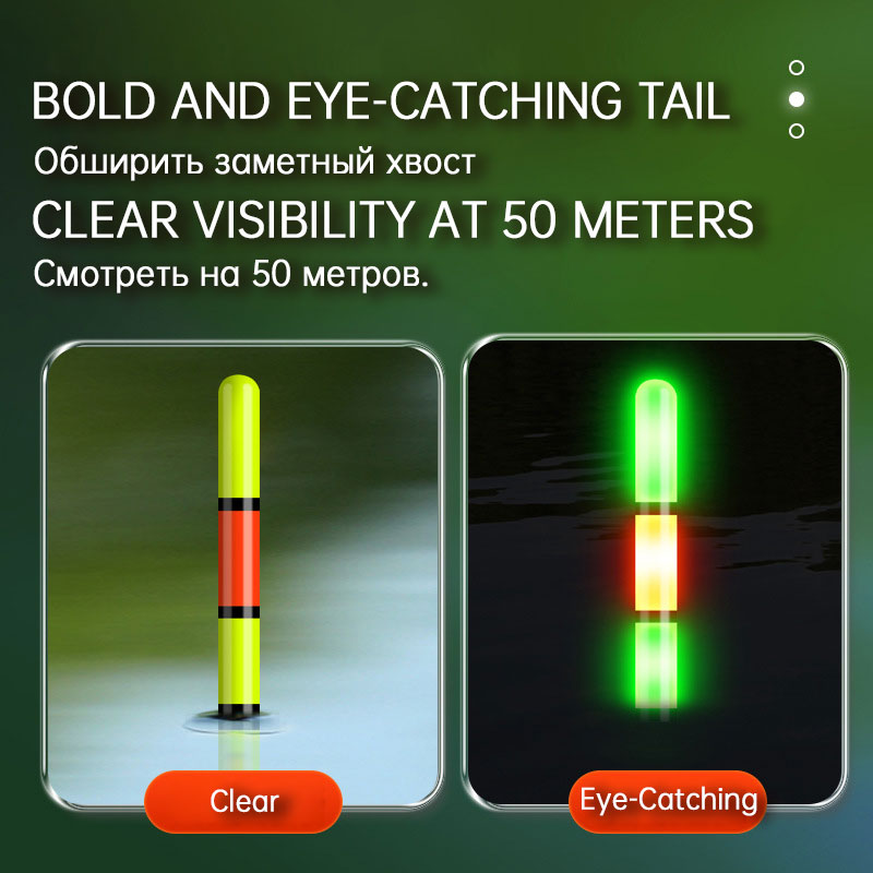 Nattlampa fiskeflöte stenfiske med 6- mesh gravitationsinduktion som blir röd 5g-30g korta elektroniska led-fiskeflöten stenfiske