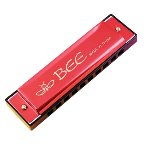 caldo metallo 10 fori polifonia 3 colori strumento di armonica di alta qualità gaita bocca organo armonica diatorica sovrarmonica: Rosso