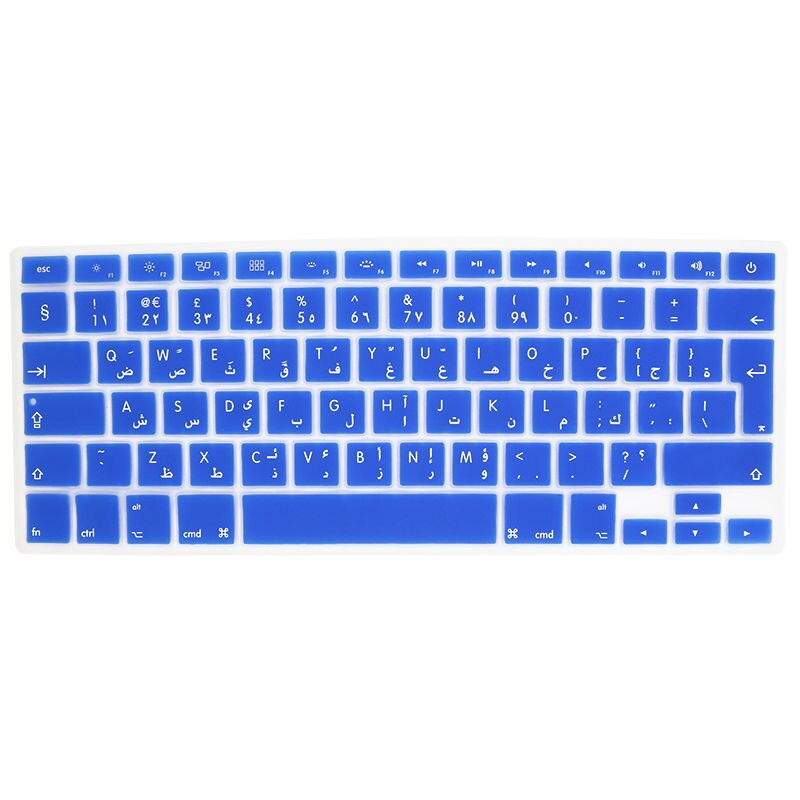 SR 14 Colors EU Arabic Language Letter Silicone Keyboard Cover Sticker for Macbook Air 13 Pro 13 15 17 Retina Protector Sticker