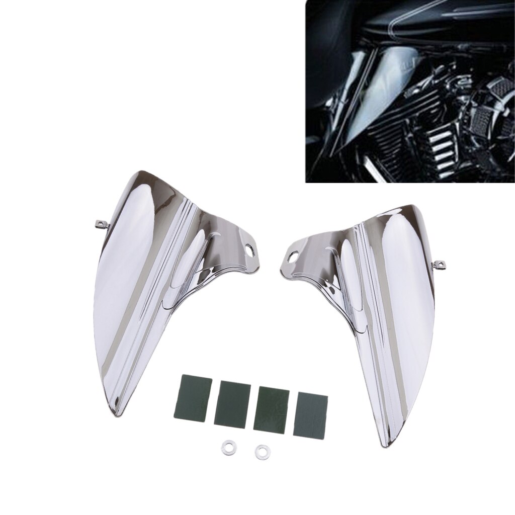 Chrome Saddle Shield Heat Deflectors For Harley Touring FLTR