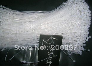 plastic manual loop pin string garment hang tag string black/white 1000pcs/lot