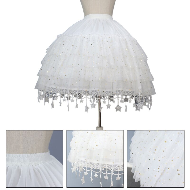 Vrouwen Crinoline Petticoat Korte Pluizige Rok Met 2 Hoops Baljurk Half Slips Onderrok Voor Wedding Bridal Jurk