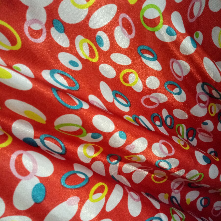 Dejlig dot diy satin stof blødt satin materiale foring håndværk tilda dukke blank charmeuse stof: 7