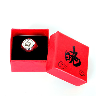 Anime Akatsuki Ring COS Uchiha Itach Pain Zetsu Konan Kakuzu Sasori Deidara Orochimaru Hidan Metal Rings Figure: Orange
