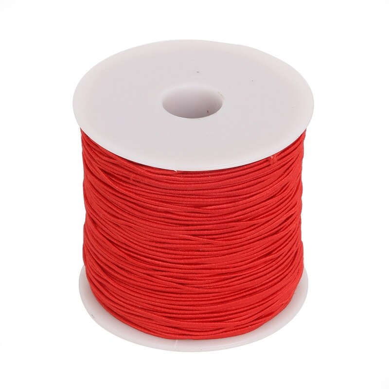 0,8mm 1,2mm 1,5mm cordón elástico de Nylon cuerda de rosca cordón cable para DIY pulsera collar de fabricación de joyas resultados: Red / 1.2mm 50meter