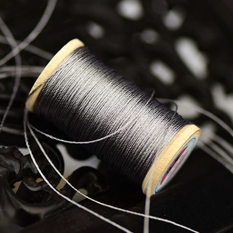 Rulle  of 0.3mm polyamid fiber linje håndvævet broderitråd kvaster linje 50m høj styrke 3 tråde tråd grå: 4