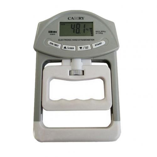Dinamómetro Digital ajustable de 198lb/90kg con pantalla LCD electrónica y empuñadura manual, medidor de medición de fuerza, captura automática, herramienta de Fitness portátil: Gris