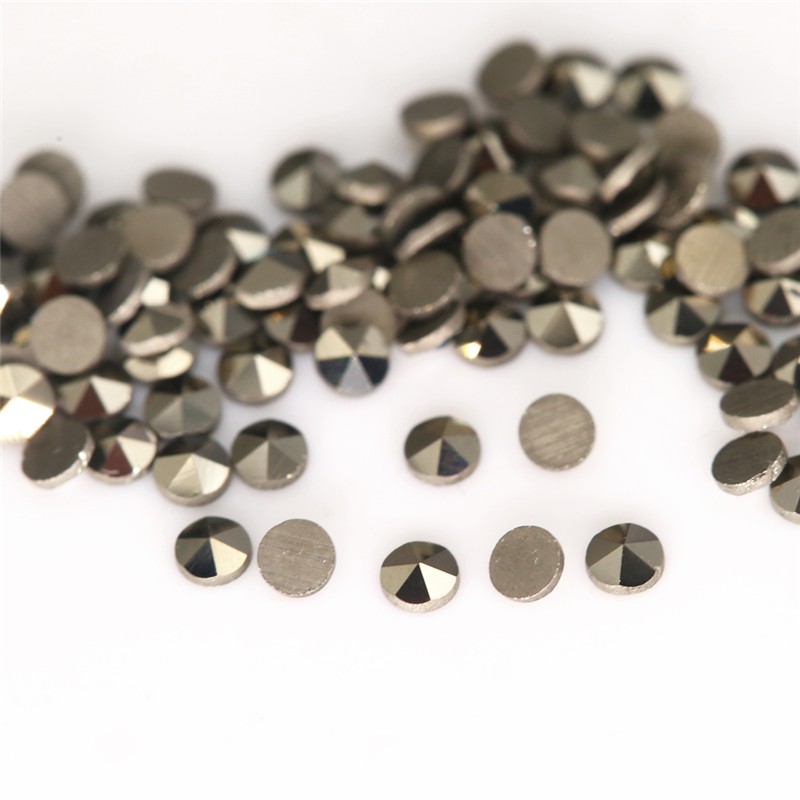 50 unids/lote 1,0mm-2,0mm corte redondo parte posterior plana piedra de marcasita Natural suelta para gemas de joyería DIY