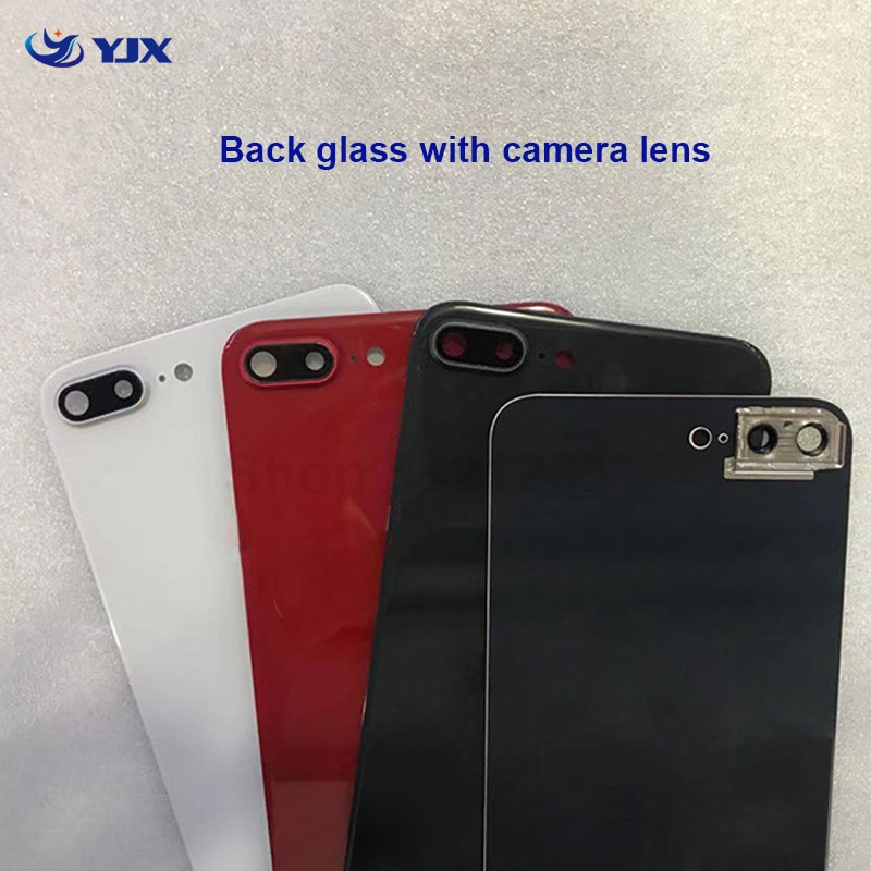 Big Hole Back Glass Replacement parts For iPhone 8 8plus Battery Cover Rear Door Housing for iphone 8 8P with Camera Lens Frame