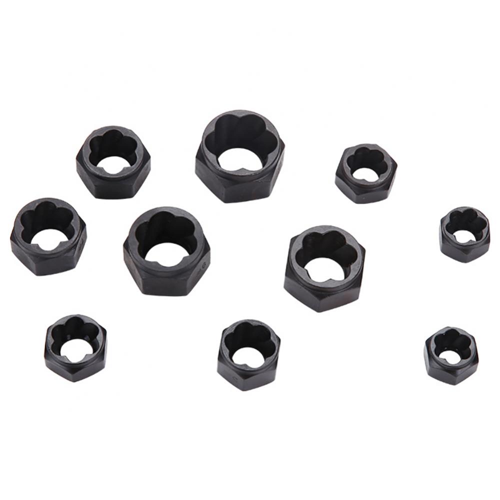 Wrench 10Pcs Metal Bolt Nut Remover Extractor Kit Damaged Stripped Socket Set