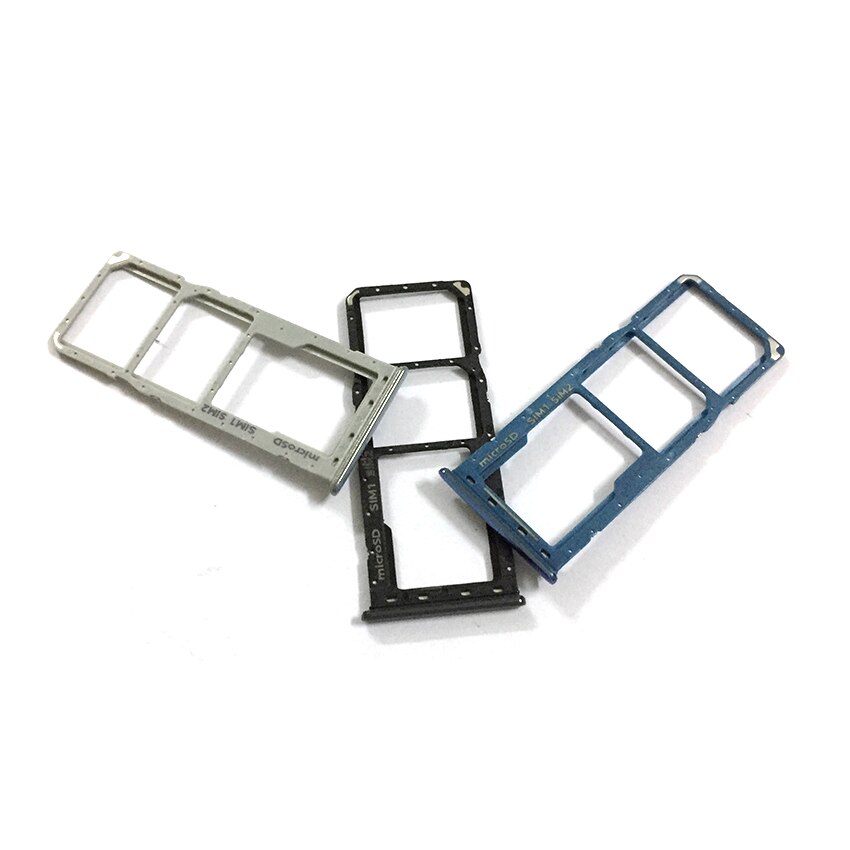 50PCS Sim Tray Holder For Samsung Galaxy A20 A205F A30 A305F A50 A505F SIM Card Tray Slot Holder Adapter Socket Repair Parts