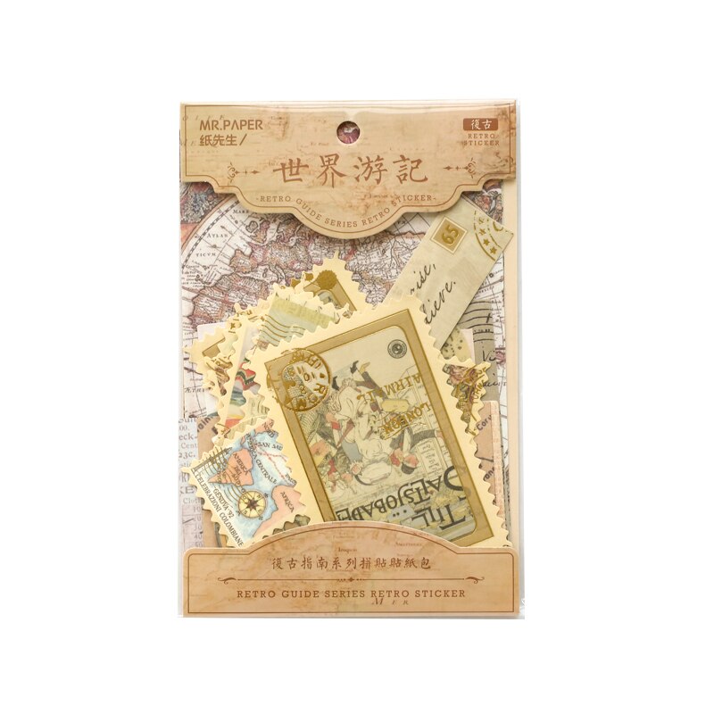 Étiquette Scrapbooking décorative Vintage Style timbre rétro, étiquette fleur, pour agenda, fournitures de papeterie