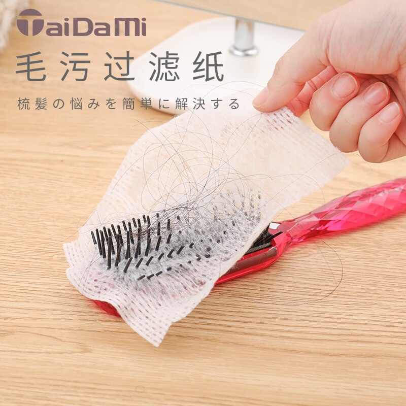 50 Pieces Comb Filter Paper Hair Filter Net Comb Anti-Static Cloth Comb Cleaning Cloth