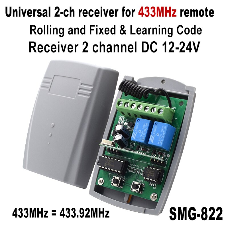 PUJOL – télécommande de porte de Garage, récepteur 433mhz pour Code à roulement 433.92 Pujol