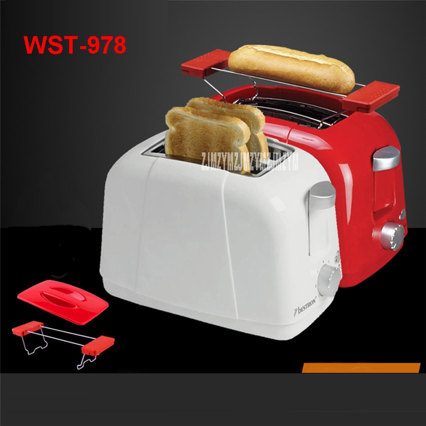 WST-978 Family Stainless Steel Toaster Toys, Bread Maker, Toasters 220V/750W With a dust cover with a grill