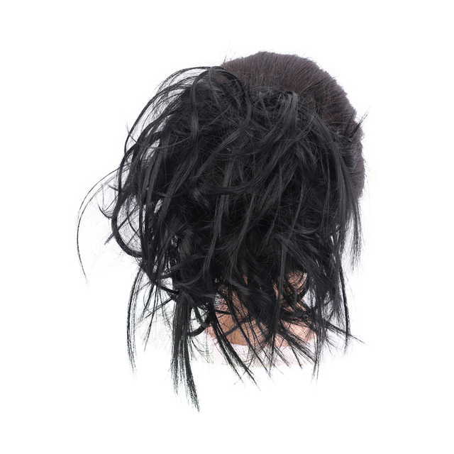 Houyan stökig brud brudtärna chignon munk hår bulle stökigt updo frisyrer hår bullar chignon munk: Q17-1