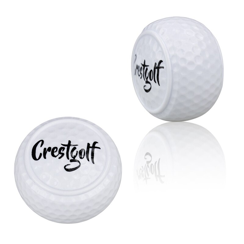 -CRESTGOLF Flat Golf Balls Two-Tier Driving Range Ball Golf Training Auxiliary Ball Flat-Shaped Golf Practice Ball 5