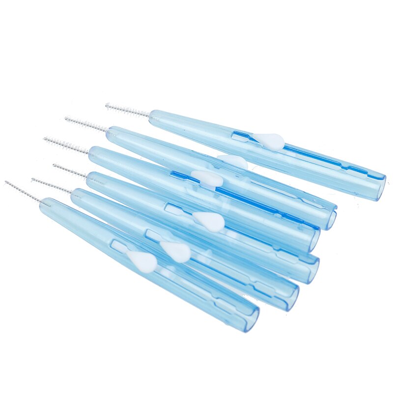 60pcs Push-Pull Interdental Orthodontic Brush Gum Dental Floss Orthodontic Wire Brush Toothbrush Oral Care Toothpick Teeth Brush