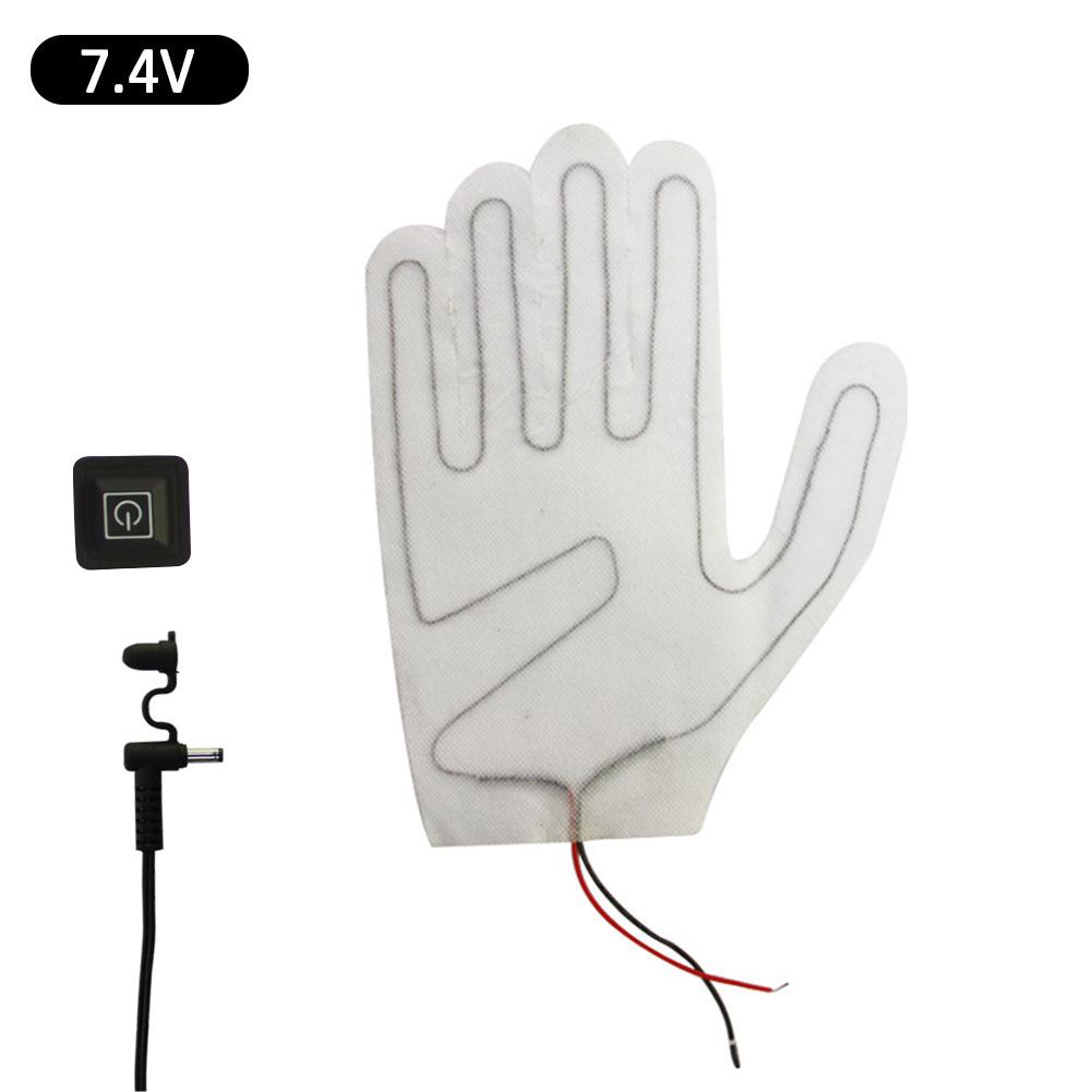 3-in-1 USB 3 Ebenen Temperament Handschuhe Heizung Blatt Verbund Faser PTC Heizung Platte Film Heizung Blatt für Motorrad Fahrer Weste: DC Adapter 7.4v