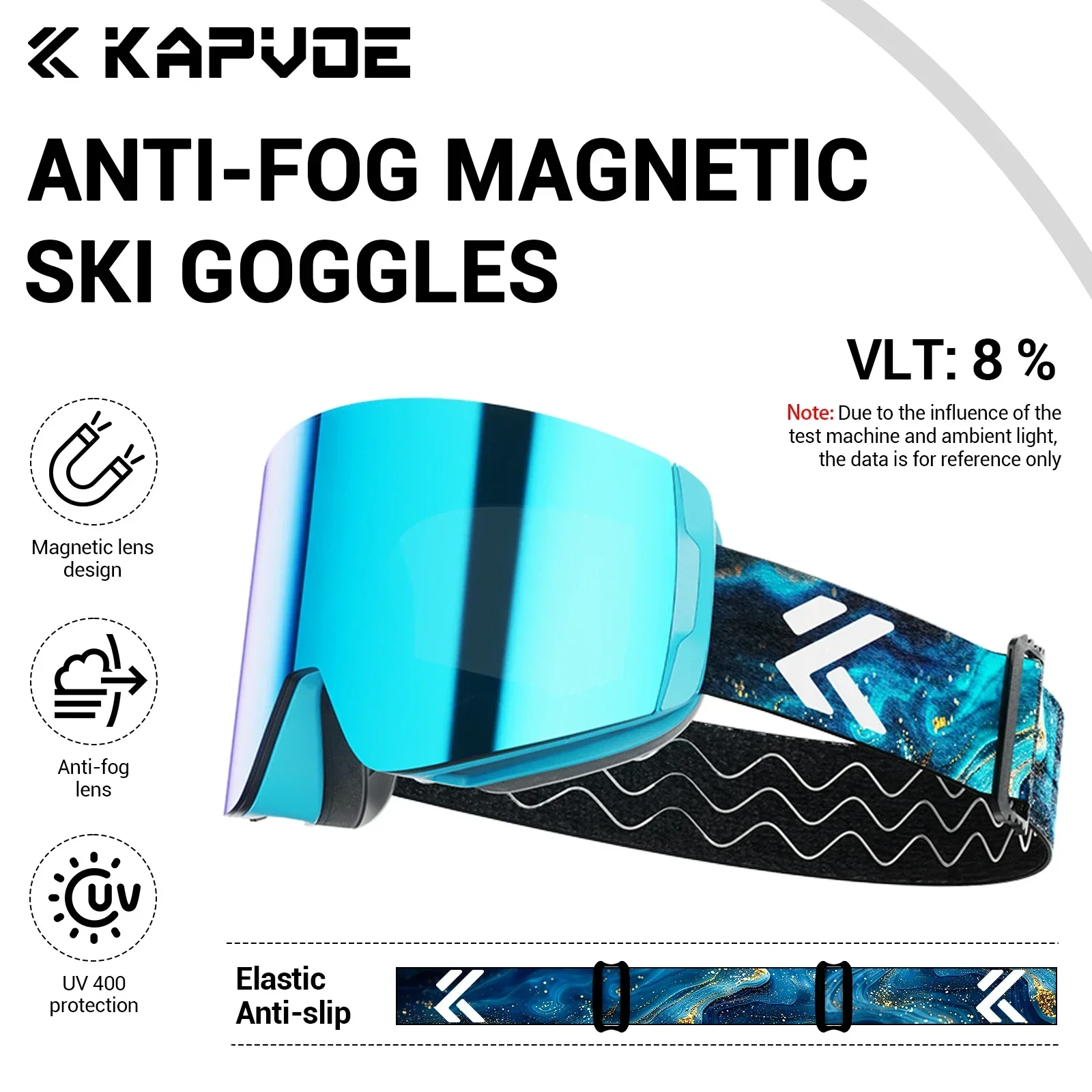 KAPVOE Occhiali da sci fotocromatici Doppi strati Lenti anti-appannamento UV400 Occhiali da sci sport invernali Sci Snowboard Uomo Donna Neve Nuovo: Avorio