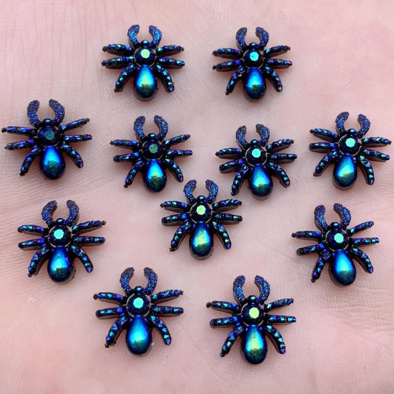 60Pcs Animal Art Designs Spider Sieraden Charmes Diy Halloween Decoraties Accessoires 13mm-B58: B585