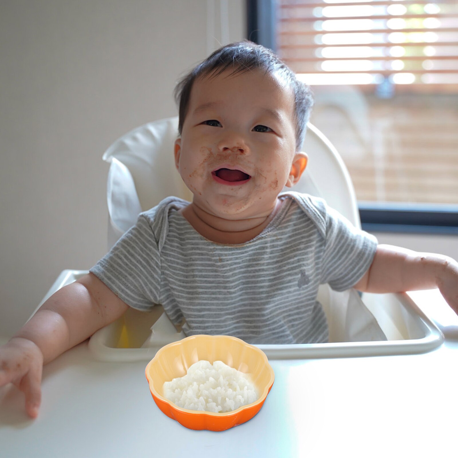 1pc Bowl Ceramic Bowl Children Bowl Fruit Pattern Bowl Kitchen Supply