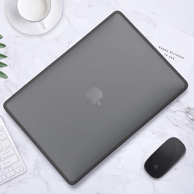 Matte Caixa Do Portátil Para MacBook 13 14 16 Polegada Caso 2020 Ar 13 A2337 A2179 Pro 13 M1 Chip A2338 A2289 New Pro 14 16 Caso Laptop: Transparent Black / 2021 NewPro 14 A2442