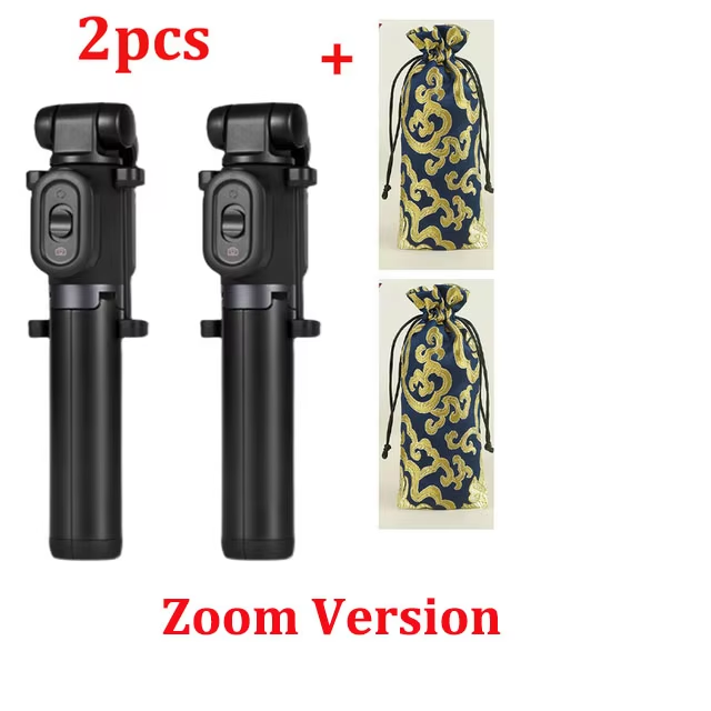 Xiaomi Mi Zoom Tripod Selfie Sticks With Bluetooth-compatible Remote For Xiaomi Phone Foldable Extendable 360° Rotatable: Red