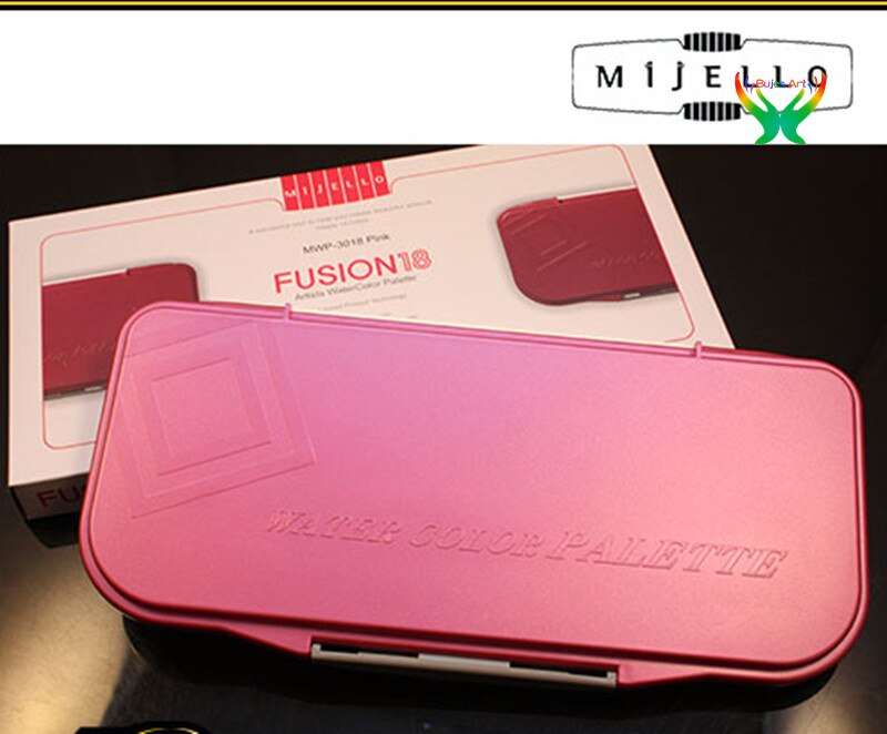 Mijello Palet Uit Korea, Fusion Kunstenaar 18-Panel Aquarel Palet, Roze Palet, Glasvezel Materiaal, art Studies: Default Title