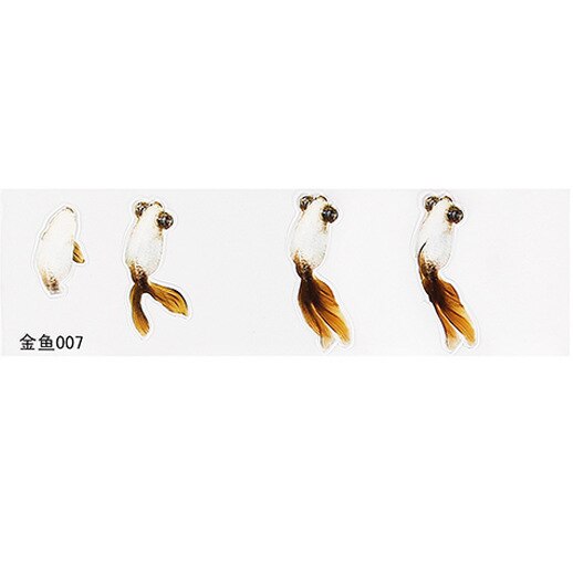 Resin Goldfish Sticker 3D Resin Goldfish Sticker Material Sticker Crystal Epoxy Goldfish Painting: 007