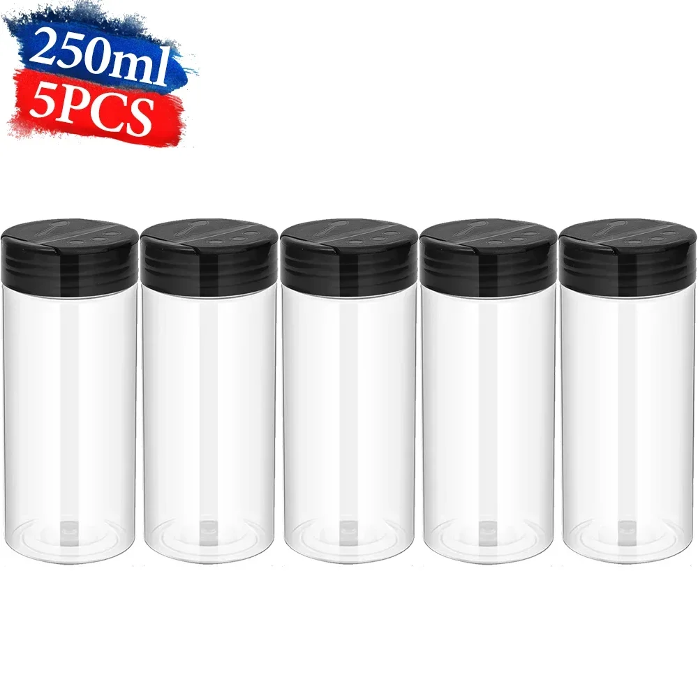 Hurtownia kuchenna Plastikowe słoiki na przyprawy z pokrywkami robić shakerów Pusta słoje na sól i pieprz Przechowywanie przypraw Pojemnik na butelki z przyprawami robić grillowania: fioletowy