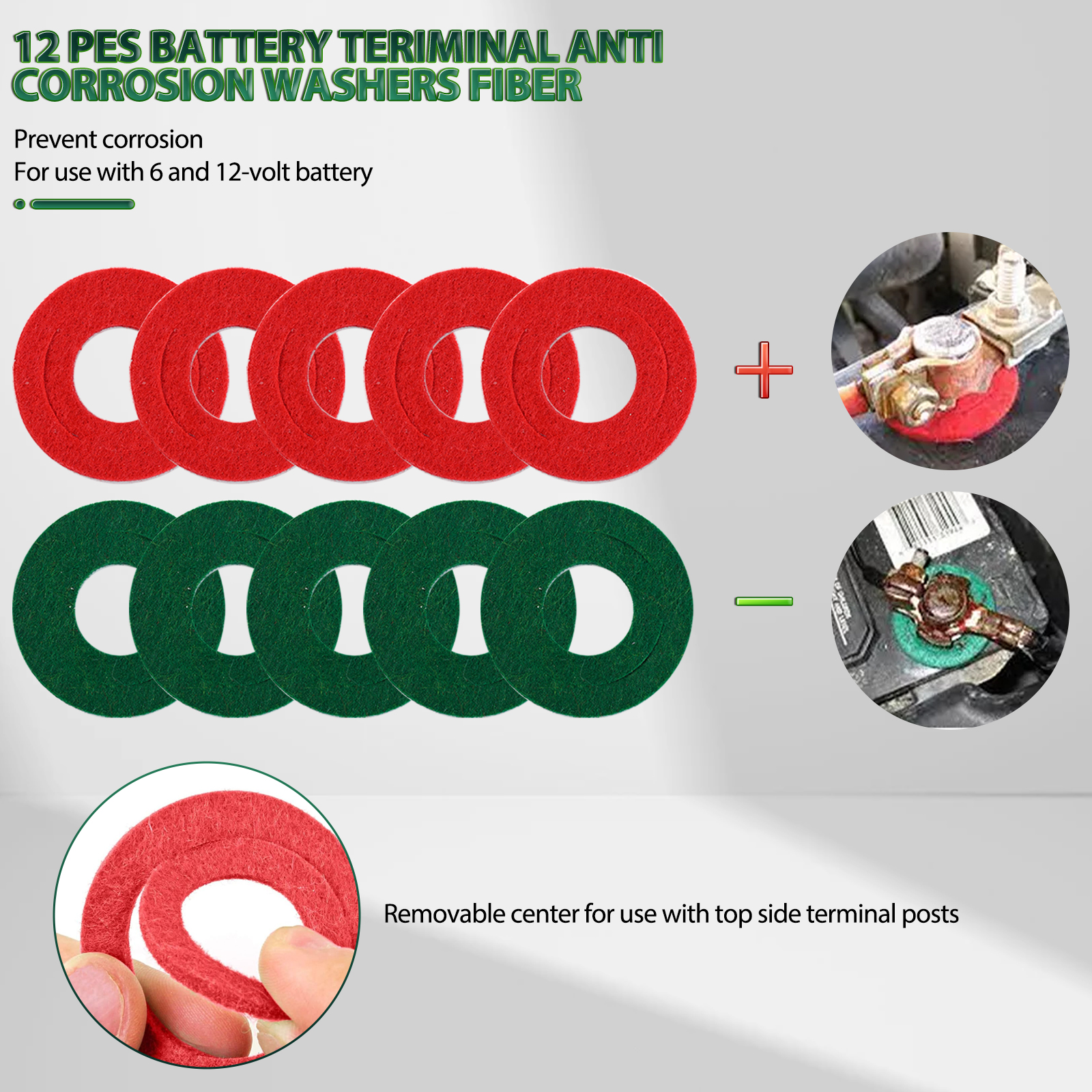 12 stücke Auto Reinigung Werkzeuge Batterie Terminal Draht Pinsel Post Reiniger Edelstahl Schmutz Korrosion Draht Pinsel Scheiben Schutz Faser