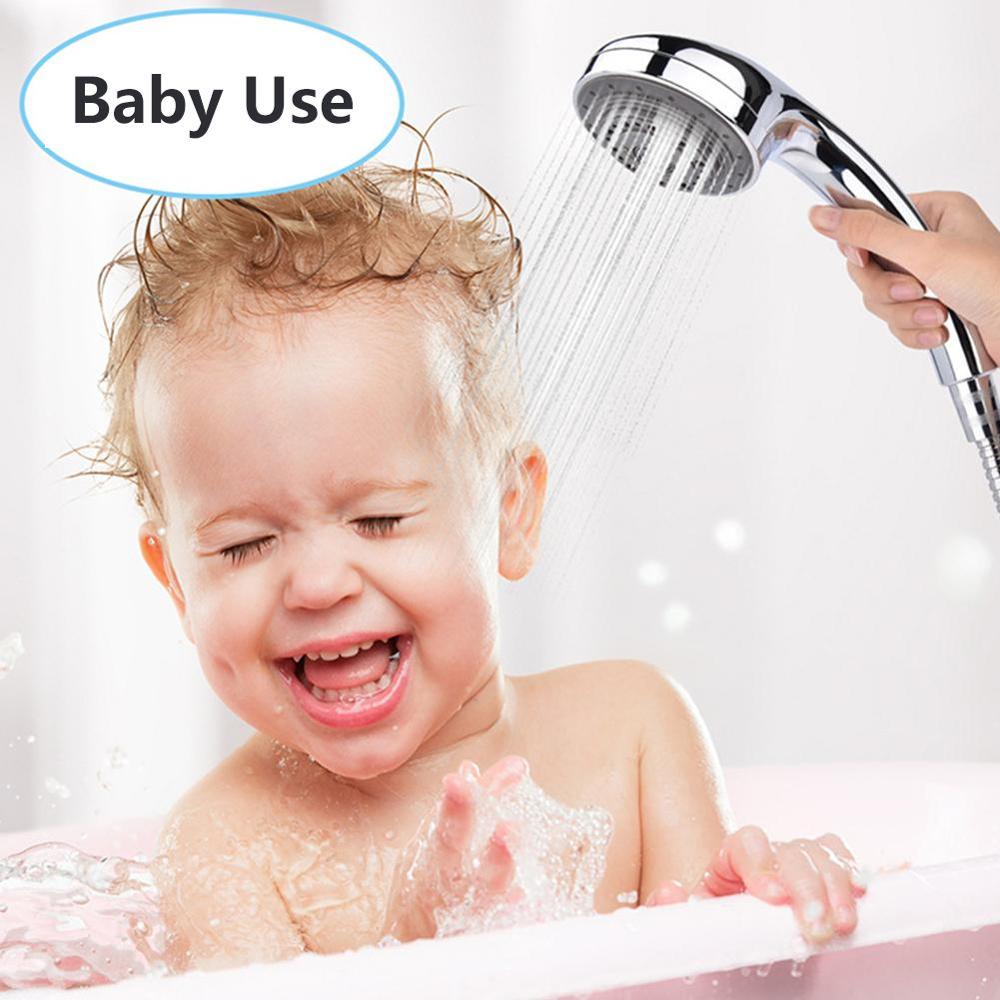 7- modus munnstykke dusjhode dusj sprøyte håndholdt regnstråle sprøyte dusjhode høytrykk med rør kraftig massasjebad