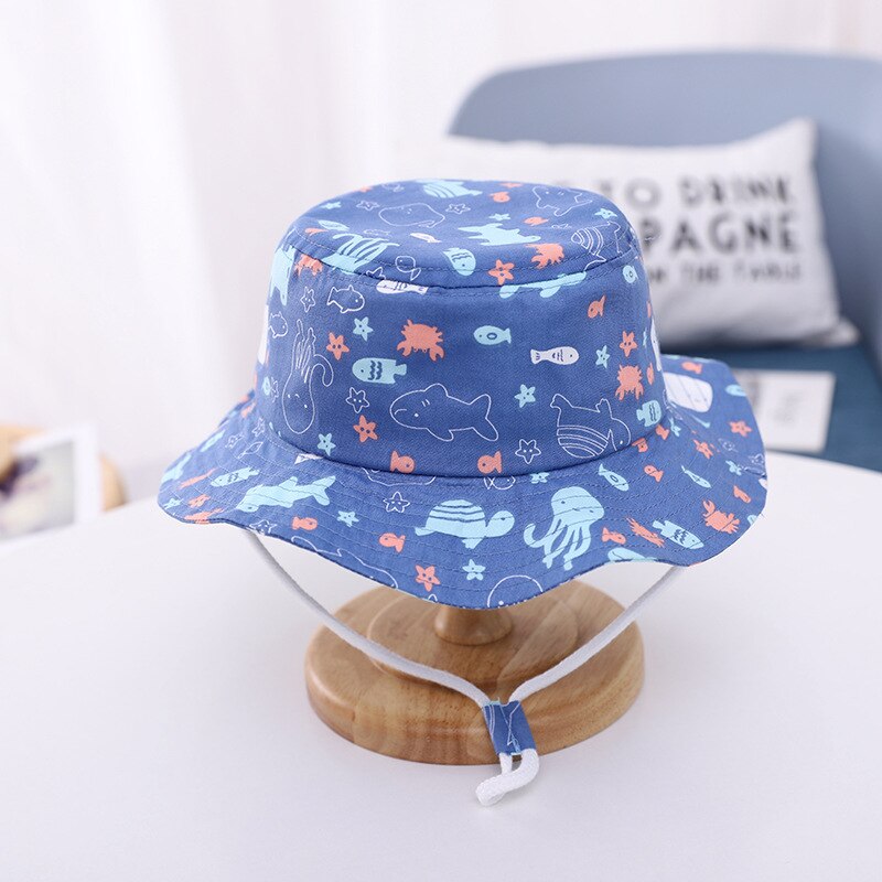 Cartoon Animal Baby Panama Hat primavera estate morbido cotone bambini secchiello Cap bambini Toddler Beach Baby Boy Girl cappello da sole 1-5: 1