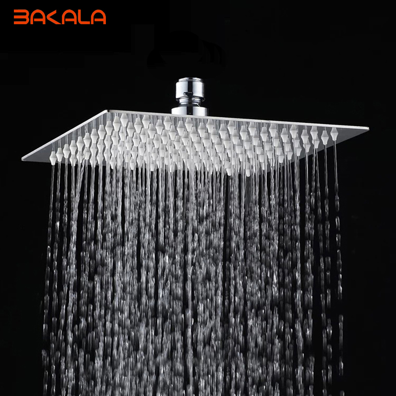 Cabezal de ducha ultradelgado de lluvia cuadrada, , 12 "(12 pulgadas), CP121200