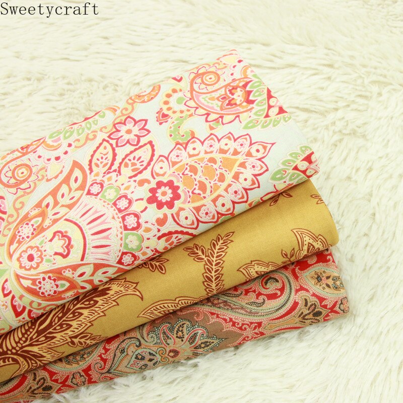 Tissu en coton uni imprimé, 140x50cm, pour Patchwork, couture, Quilting, accessoires faits à la main, bricolage