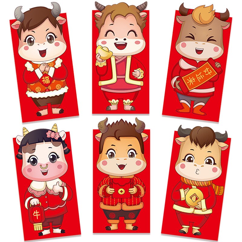 6Pcs Lucky Envelope Chinese Year CNY Red Packet Angpao Hong Bao: 5