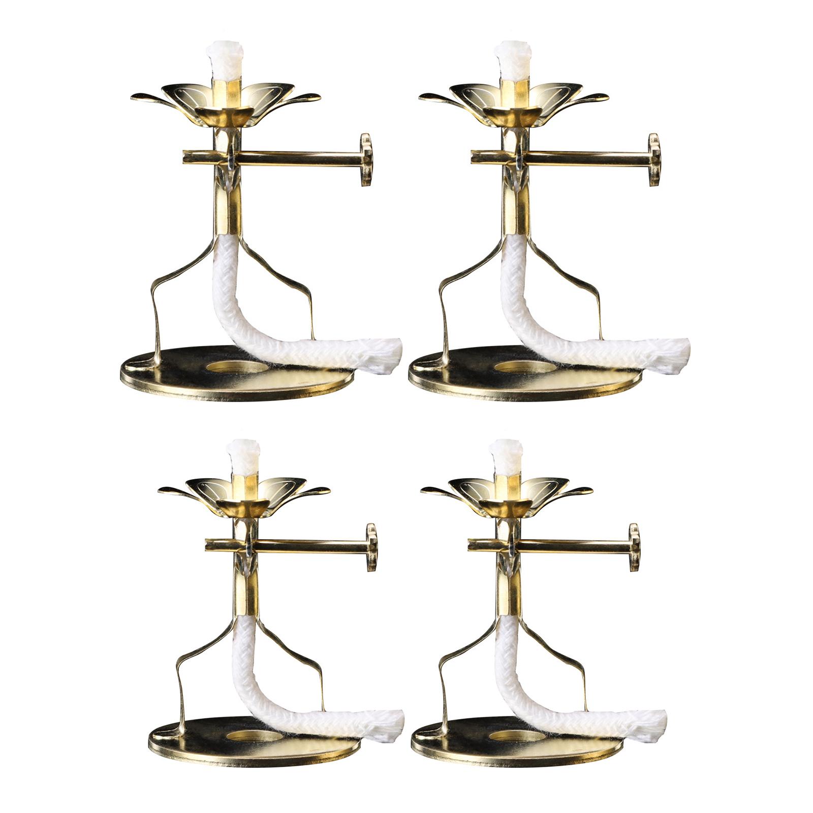 2 teile/satz Gold Butter Lampe Docht Halter Docht Lampe Stehen Teelicht Öl Lampe Stehen Tibetischen Buddha Ghee Lampe Halter für hochzeit Yoga