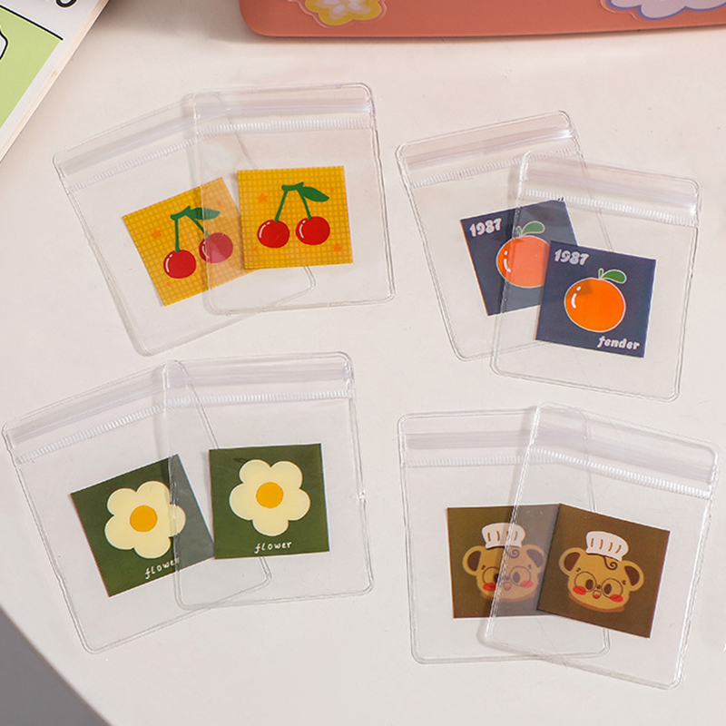 Sacchetti per gioielli in PVC trasparente da 20 pezzi sacchetti sacchetto di immagazzinaggio carino anti-ossidazione per orecchini collana braccialetto Schermo sacchetto di imballaggio