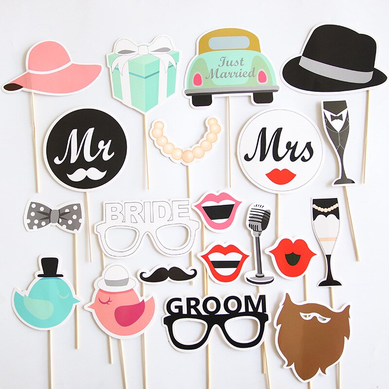 Photo Booth Props Party Masks Hat Mustache Lip photobooth props Wedding Party Decoration Birthday Party Favor funny photo booth: L