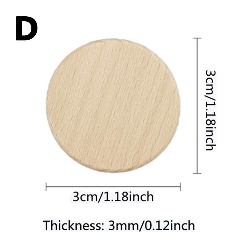 10 kpl tee itse pyöreä puulastu pyöreä kiekko keskeneräinen puu ympyrä puupalat puiset leikkaukset koristeet askartelutarvikkeisiin koristelu: D