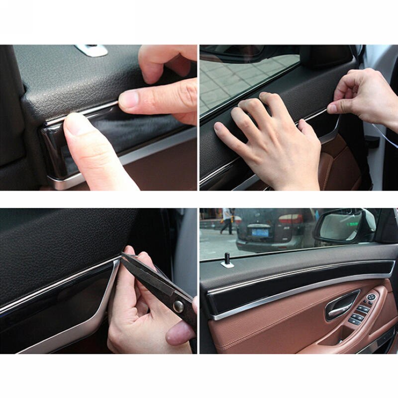 Auto Interieur Decoratie Strip Interieur Strip Auto Decoreren Strips Silver Chrome