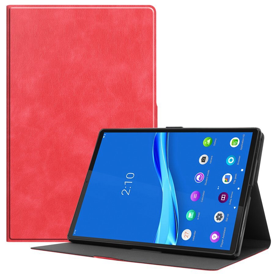 Hoesje voor lenovo tab  m10 fhd plus 10.3 tb-x606f tb -x606x 10.3 inch smart cover funda voor lenovo tab  m10 plus cover + film + pen: Rood